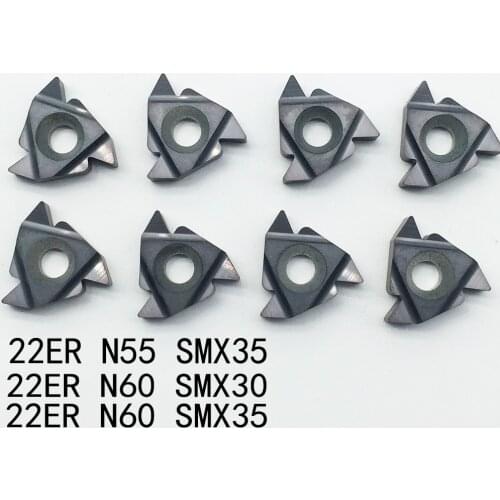 10pcs 22ER N55 N60 SMX30 SMX35 for steel parts processing stainless steel