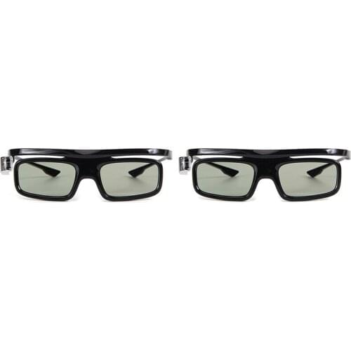 2Pcs Dlp-Link Active Shutter 3D Glass Gl1800 Rechargeable Eyewear for 3D Projector R20 R19 R15 P12 R9 R7