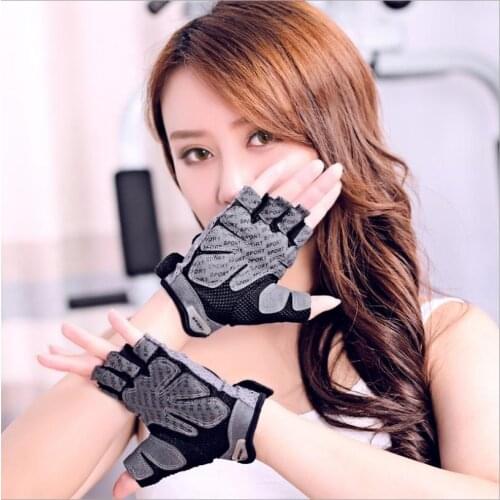 2019 Professional Gym Fitness Gloves Power Weight Lifting Women Men Crossfit Workout Bodybuilding Half Finger Hand Protector