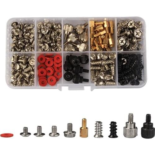 228PCS Hard Disk DIY For Motherboard Screws Repair Tool Hard Disk DIY Chassis Fan Optical Drive Fixing Motherboard Repair Tool