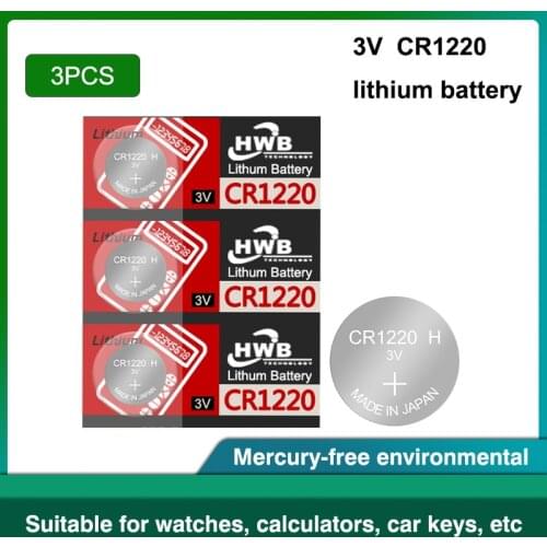 3x For maxell CR1220 Button Cell Coin Batteries CR1220 Car Remote Control Electric Alarm 3V Lithium Battery
