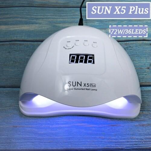 80W SUN X5 Plus LED Manicure Lamp Dryer, Used For Curing UV Gel Varnish Tool, With Sensor LCD Display Screen
