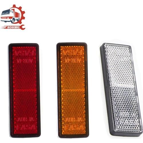 AOHEWEI 3pcs Reflectors Rectangular Mark Signal Rear Position for Car Carriers Fence Gate Post Bicycle Side Safety Reflective