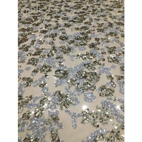 Free shipping Free shipping HL0267# Mixed color African cloth glitter powder Nigerian clothing mesh for wedding dress dinner