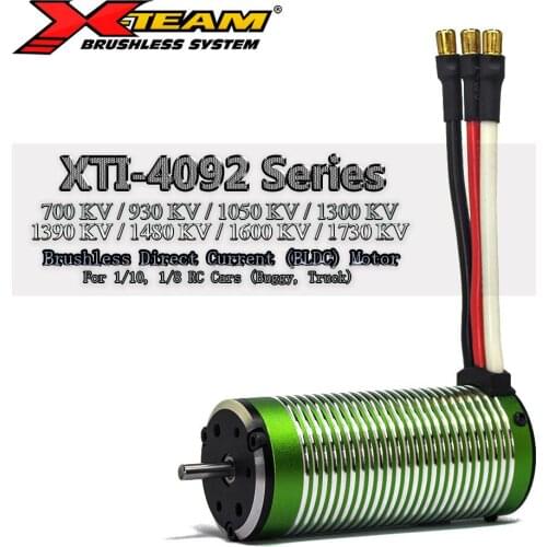 X-TEAM 4092 Series 1800KV 1500KV 1300KV 950KV Brushless Motor BLDC Motor for 1/8 Trial,On-Road,Buggy,Monster RC Car