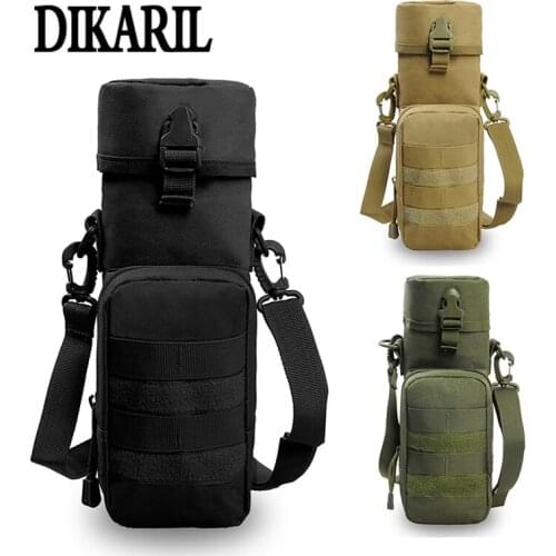 Dikaril Travel Outdoors Water Bottle Pouch Tactical Gear Kettle Waist Sport Shoulder Bag For Army Climbing Camping Hiking Bags