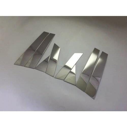 For Nissan Teana 2016 8PCS Stainless Steel Car Window Trims Center Pillars Covers Time Cover Car Styling Accessories