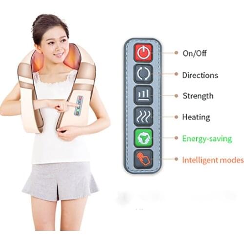 JinKaiRui P1 U Shape Electrical Shiatsu Back Neck Shoulder Body Massager Infrared Heated Home Massager/Kneading Car
