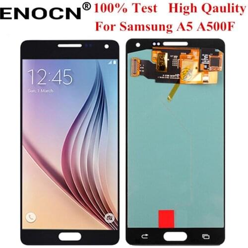 Grade AAA+++ for SAMSUNG Galaxy A5 2015 A500FU A500 A500F A500M Touch Screen Assembly 100% Brand New Display LCD free shipping