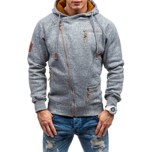Hip Hop Hooded Sweatshirt Men 2021 Autumn Zipper Hoodie Mens Casual Solid Brand Streetwear Fashion Cotton Sportswear Coats men