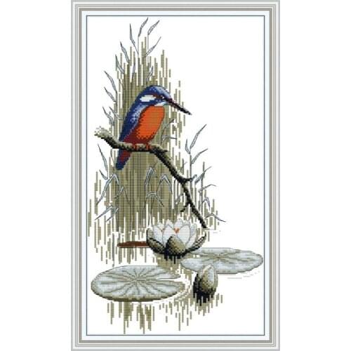 Needlework, Embroidery Kit, DIY Animal Painting, Chinese Cross Stitch Kit, Bird Cross Stitch on 11ct Branch, DMC Embroidery Set
