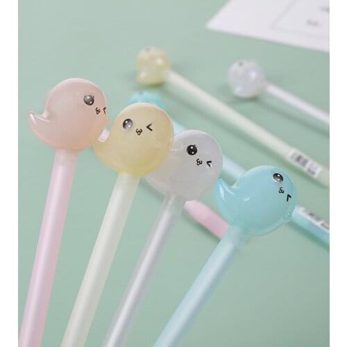 24PCS Creative Cartoon Student Gel Pen Cute Modeling Ghost Kid Pen Stationery Office Accessories