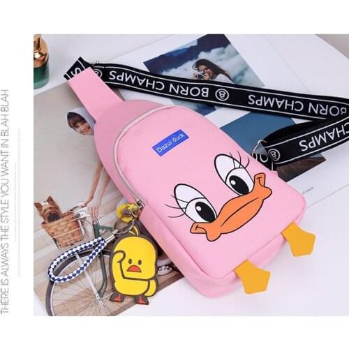 Disney cartoon Donald Duck cute lady canvas chest bag princess fashion all-match one shoulder messenger phone coin lipstick bag