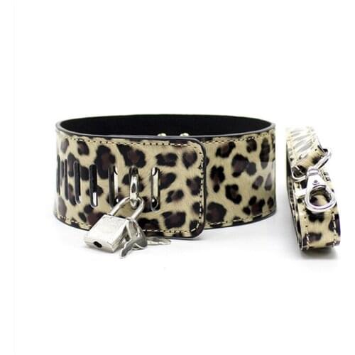 New Leopard Leather Neck Bondage Belts Erotic Toys BDSM Set Bondage Sex Products Sex Toys for Woman/Couples