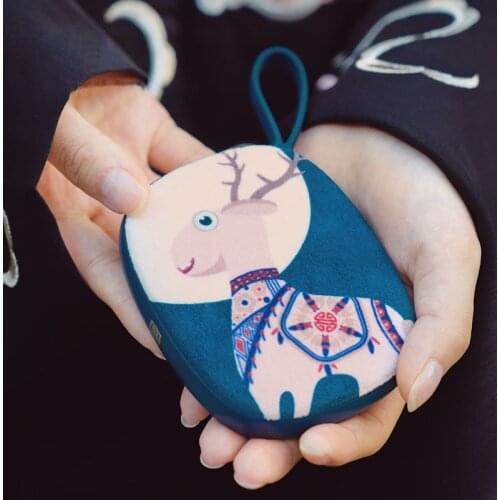 Hand Warmer Rechargeable Hand Warmer USB Mobile Power Supply Double-Sided Heating Dual-Use Hand Warmer Winter Hand Warmer Blue