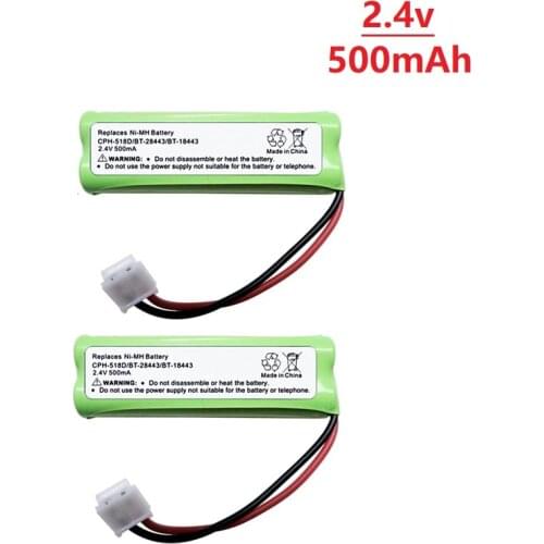 Original 2.4V 500mAh Replacement Battery for CPH-518D BT-28443 BT18443 Home Phone Walkie Talkie 2.4v NIMH Rechargeable Battery