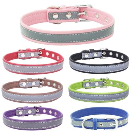 Pet collar reflective pet bell collar adjustable size suitable for cats and small dogs pet supplies Glow In The Dark XS-XXL