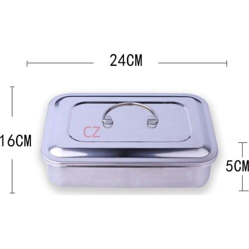 304 thick medical stainless steel disinfection tray square plate with hole cover medical equipment and surgical instrument Parts