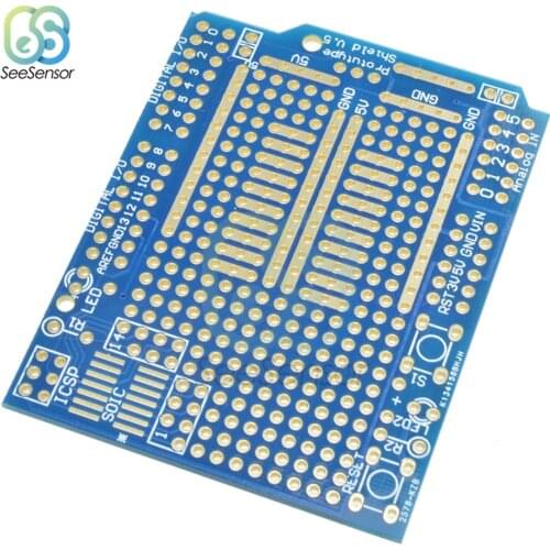 Prototype PCB Board For Arduino UNO R3 Shield Board FR-4 Fiber 2mm 2.54mm Pitch DIY Module