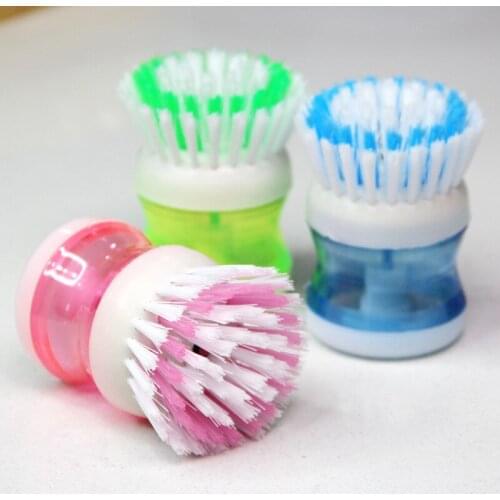 Automatic liquid brush pan artifact pressure liquid wash bowl cleaning non-stick oil kitchen strong dirty pan dishwashing brush