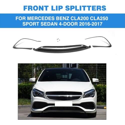 Carbon Fiber Front Bumper Lip Spoiler for Mercedes-Benz CLA Class C117 CLA200 CLA250 Sport Sedan 4 Door 2016-2017 Car Styling