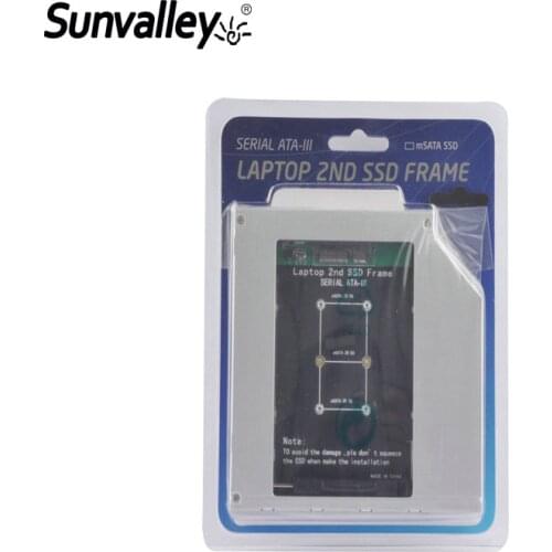 Sunvalley Brand New 2nd HDD Caddy mSATA 12.7mm SSD Enclosure For Expanding Laptop Storage