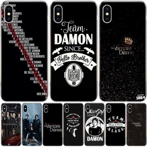 He Vampire Diaries Stefan Damon Salvatore Phone Case For Iphone 11 12 Mini Pro XS Max XR X 8 7 6 6S Plus SE 2020 5 5S SE Cover S