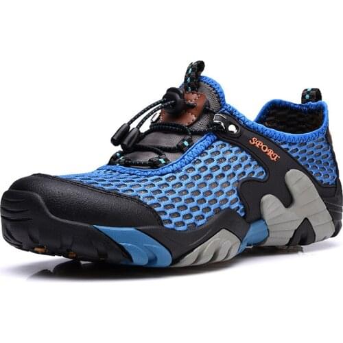 Outdoor Mens And Womens General Water Shoes Barefoot Fast Dry Mesh Shoes Light Travel Sports Anti-skid Anadromous Walking Shoe