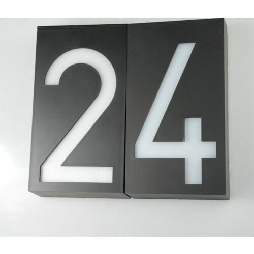 Outdoor waterproof led solar light address numbers illuminated house numbers