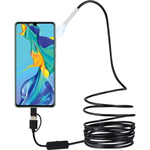 USB Endoscope 3 in 1 Borescope 3.9mm Waterproof for Android Phone Windows PC Mac