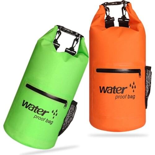 PVC Waterproof Dry Bag 10L 20L Outdoor Foldable Sport Bag Man Women Storage Beach Swimming Bag Fishing Rafting Travel Backpack