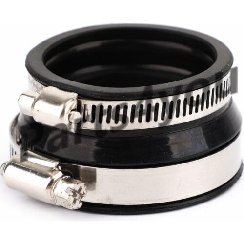 Carburetor Intake Manifold Rubber Carburetor Boot Flange W/Clamps Compatible With Can-Am Bombardier Ds 650 2000-2007