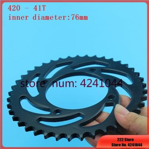 Black 420 428 chain rear sprocket 41T tooth 76mm For Dirt Pit Bike ATV Quad go Gart Bike 50cc-160cc Motocross
