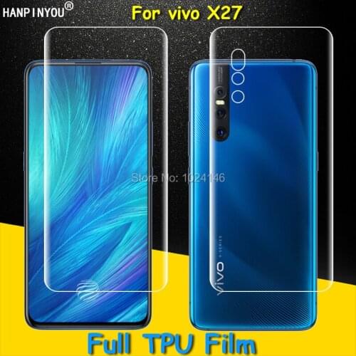 Front / Back Full Coverage Clear Soft TPU Film Screen Protector Guard For vivo X27 6.39" Cover Curved Parts (Not Tempered Glass)