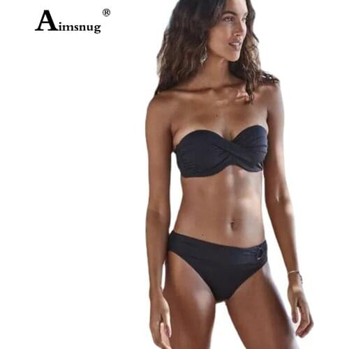 Women Bikini Sets 2021 Fashion Criss-Cross Two Pieces Swimwear Halter Push Up 2PCS Swim Outfits Sexy Brazillian Swimsuits Femme