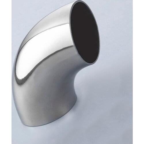 12.7mm-102mm SS304 Sanitary Butt Weld 90 Degree Pipe Elbow Bend Stainless Steel Car Exhaust Muffler