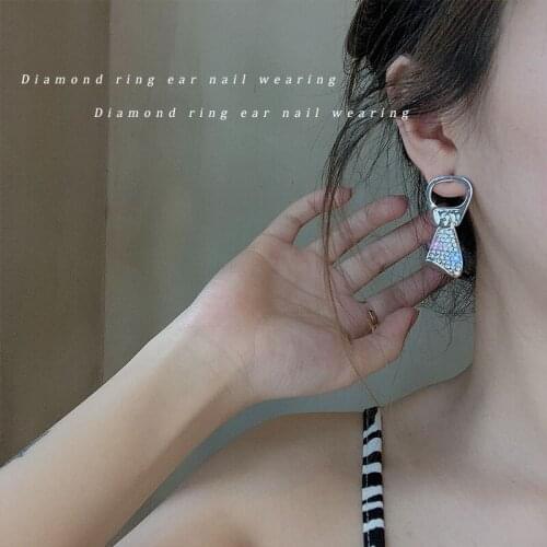 Pull Ring Dangle Earrings New Trendy Niche Design Sense High-end Earrings Drop Earrings for Women Jewelry