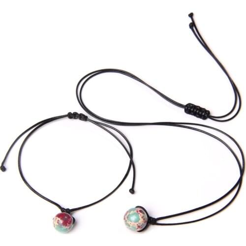 12 Styles Natural Stone Bracelets&Necklaces Minimalist Red Blue Beads Jewelry Set For Women Men Classic Couple Love Friend Gift