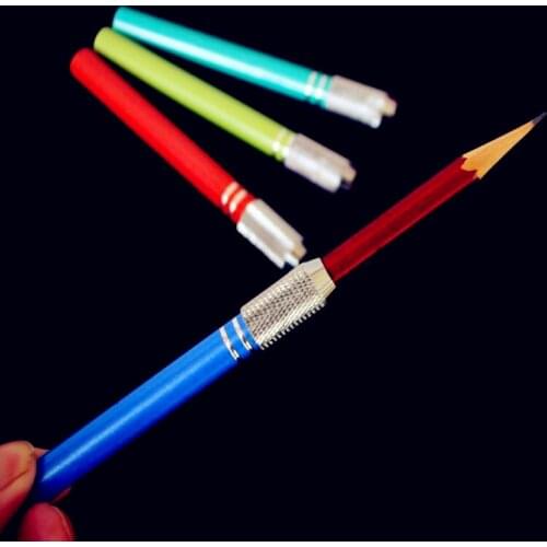 4Pcs/set Fashion Colourful Pencil Extender Adjustable Metal Lengthener Holder Painting Drawing Tool