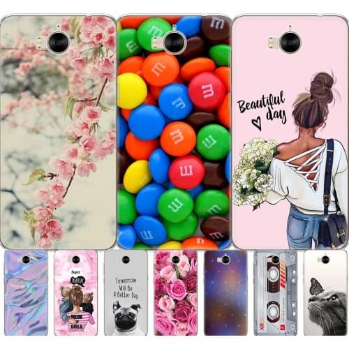 Cover phone case for huawei Y6 2017 /Y5 2017 soft tpu silicon back cover 360 full protective printing transparent coque