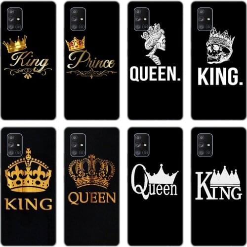 King queen couple lovers Case for Samsung Galaxy A10 A21 A30 A50 A70 S A20 E A40 A01 A11 A31 A41 A51 A71 A81 A91 Silicone Cover