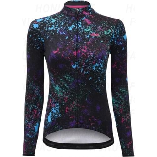 DHB Women Cycling Jersey Anti-UV Mtb Bicycle Clothing Ciclismo Long Sleeves Jersey Road Riding Shirt Road Bike Cycling Clothing