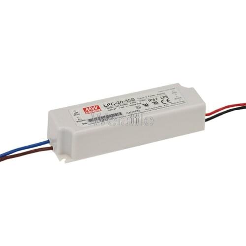 LPC-20-350 30V 48V 350mA 700mA MEAN WELL LPC-20-700 16.8W AC-DC LED Lighting Drive Switching Power Supply Constant Current