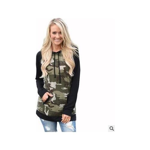 Camouflage Fashion Women harajuku Sweatshirt Hoodies Pullover Long Sleeve womens hoodies