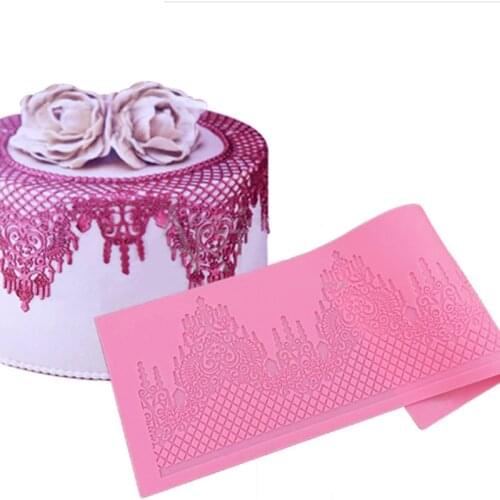 Lace Mat Castle Silicone Cake Silicone Lace Mold Fondant Cake Decorating Tools Border Decoration Lace Mold Stencil Baking