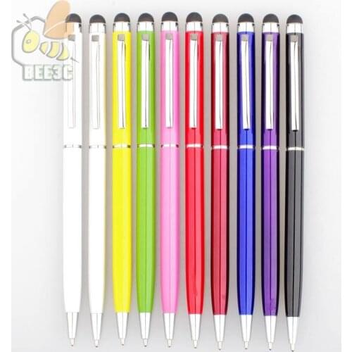 Multi function use High quality Universal 2in1 Capacitive 2 in 1 Toothpick Rotary ball point Stylus Touch Pen hot sell 200pcs