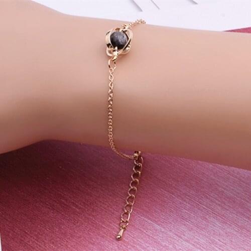 Fashion Pulseras Bijoux 2020 Hot Women Beads Bracelet For Men Jewelry Retro Natural Stone Cross Charm Bracelets Bangles DIY Gift