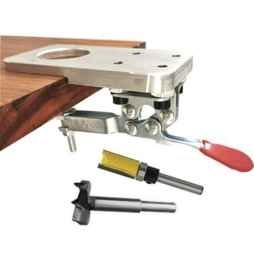 35mm/40mm Door Cabinet Hinge Boring Jig Drill Guide Set Aluminum Alloy Hole Opener Template Woodworking Hole Opener Template
