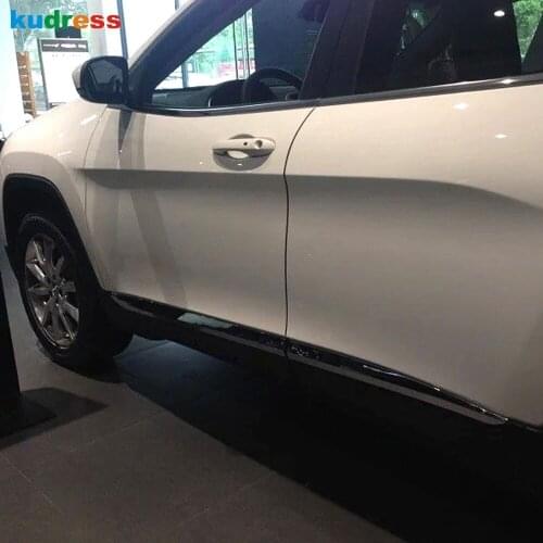 Side Door Body Trim For Jeep Cherokee 2014 2015 2016 ABS Chrome Door Molding Streamer Strip Sticker Car Styling Accessoires