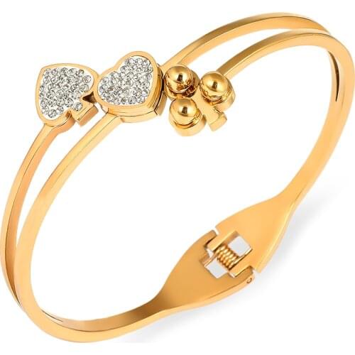 New Model Simple Rose Gold Stainless Steel Non-Fading Bracelet Jewelry Ladies Couple Festival Titanium Steel Bracelet For Women